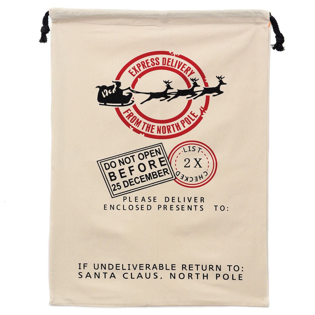 19" x 26" Express Delivery Christmas Drawstring Bag
